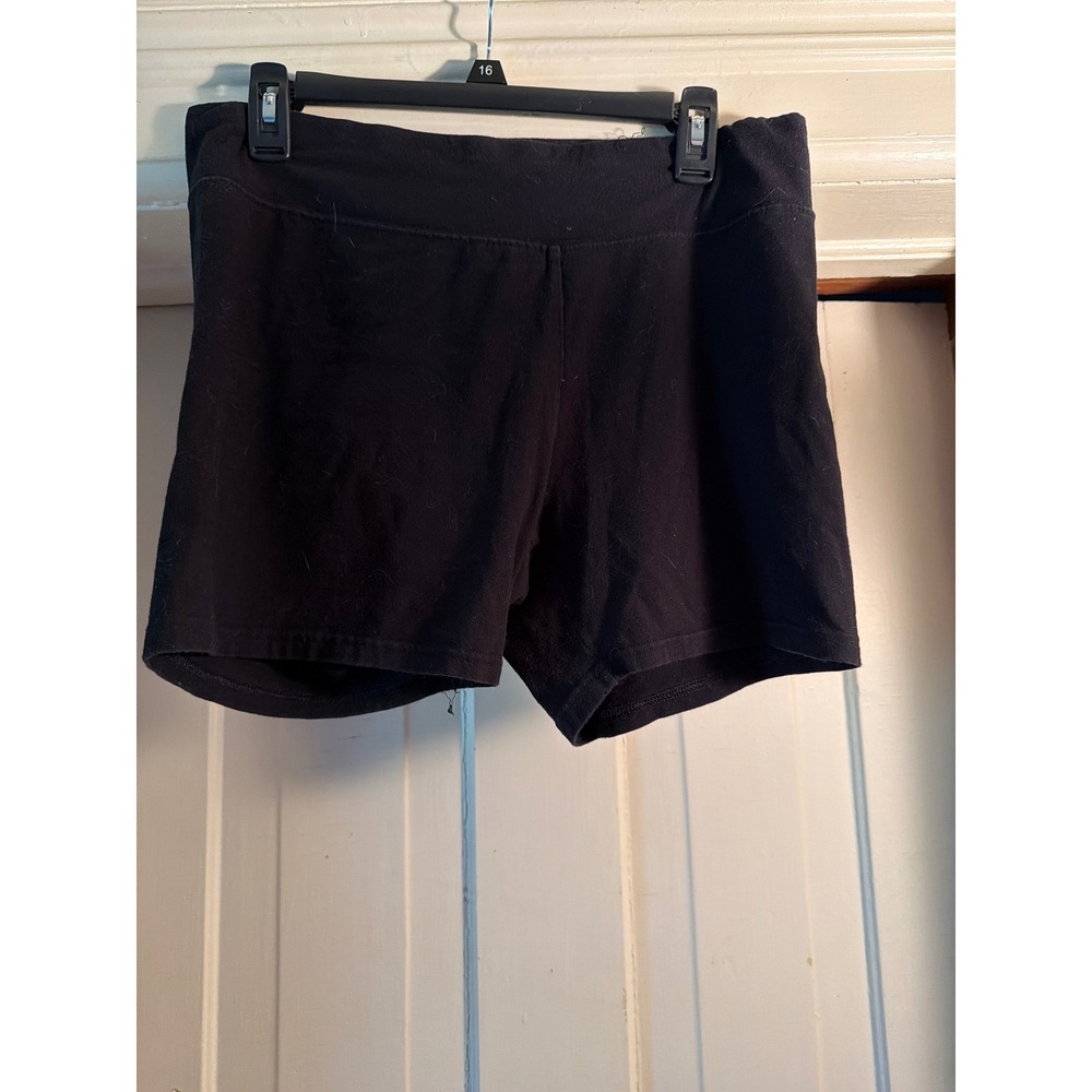 Jockey Womens Black Cotton Spandex Bike Shorts XL Stretch Athletic Yoga Lounge